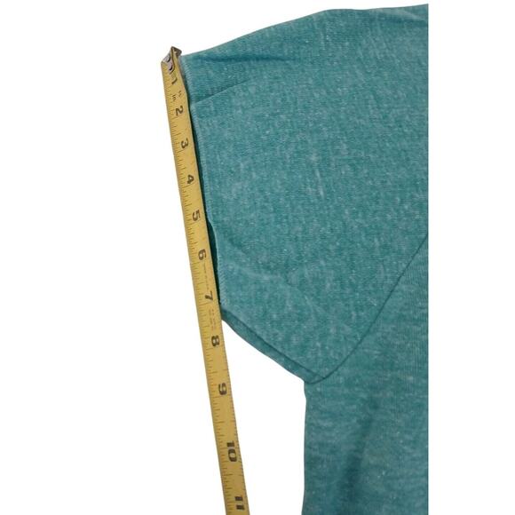 Vintage 1970s 1980s Healthknit USA Made XL TEAL Short Sleeve MUSCLE Sweatshirt - Picture 12 of 16